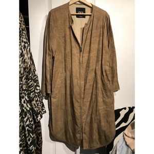 Zara awesome long light linen jacket